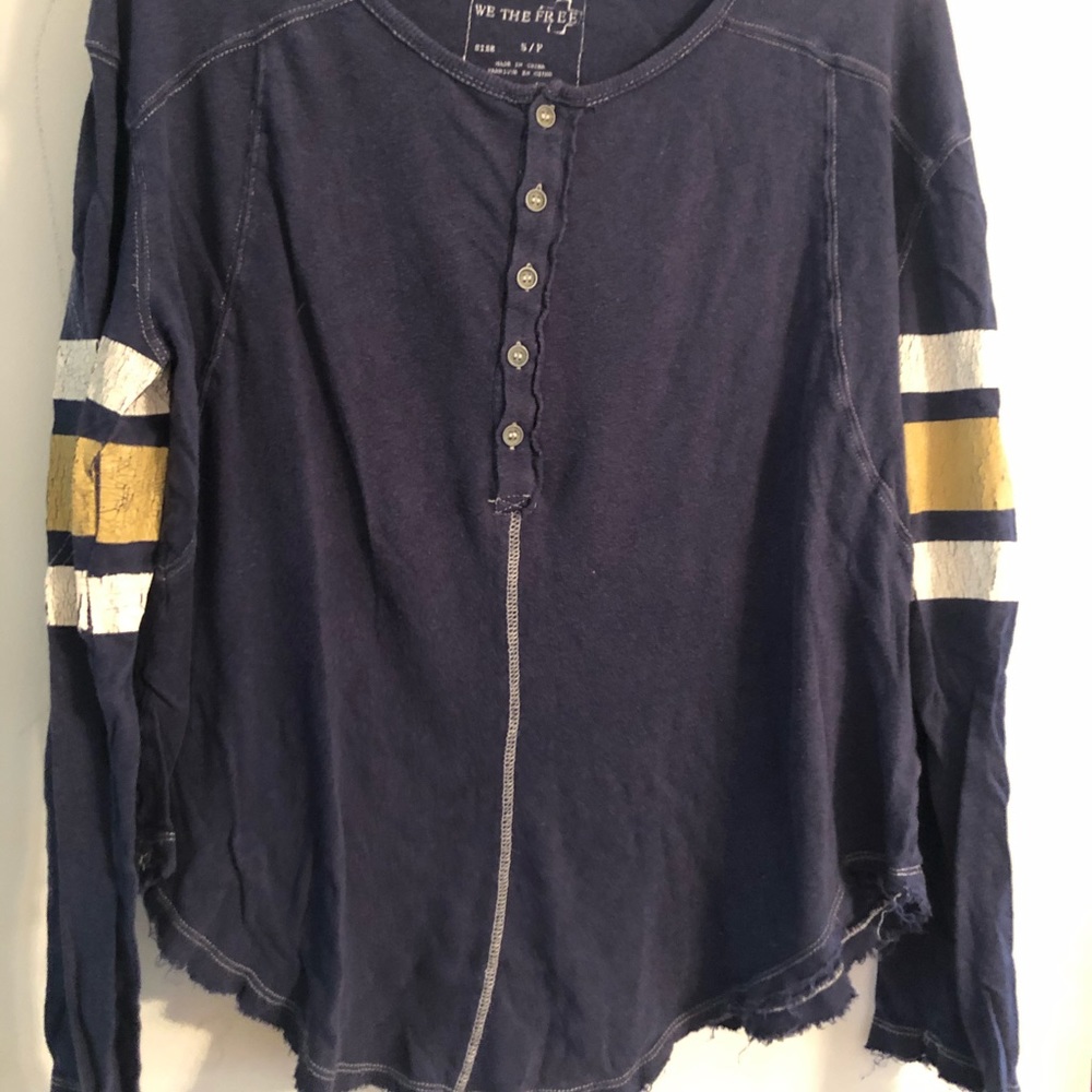 Free People Jersey Style Oversized Henley